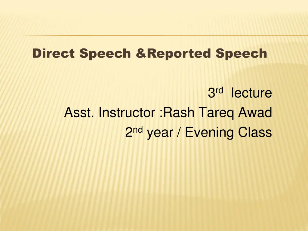 direct speech reported speech n.w