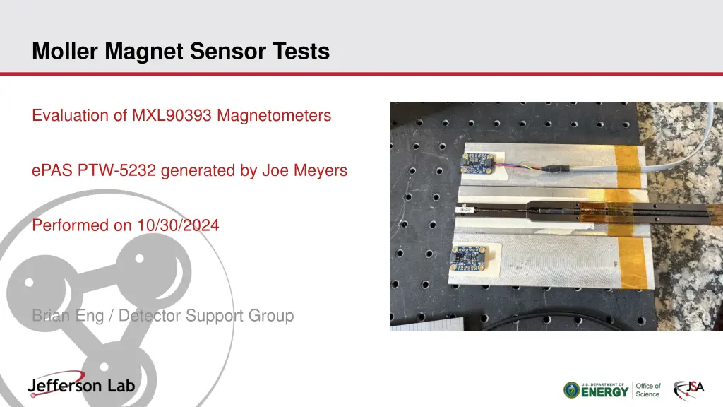 moller magnet sensor tests n.w