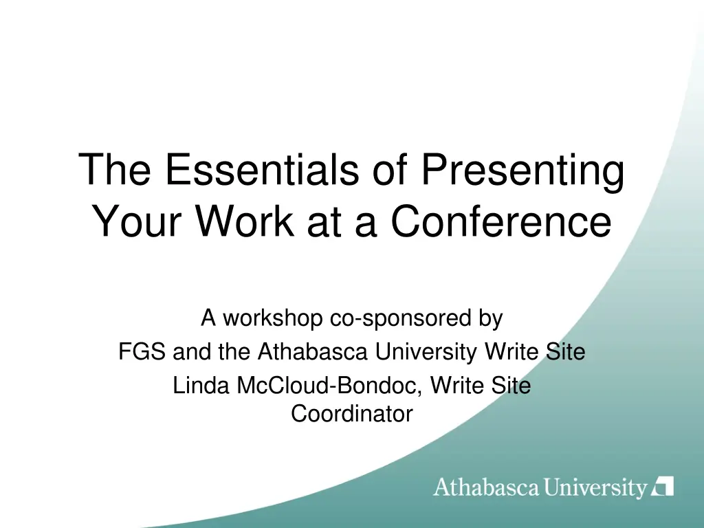 the essentials of presenting your work n.w