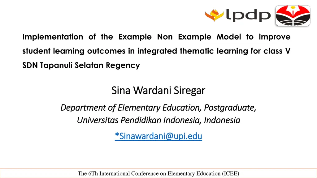 implementation of the example non example model n.w