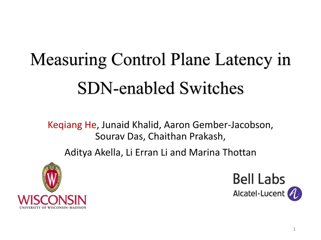 measuring control plane latency in sdn enabled n.w