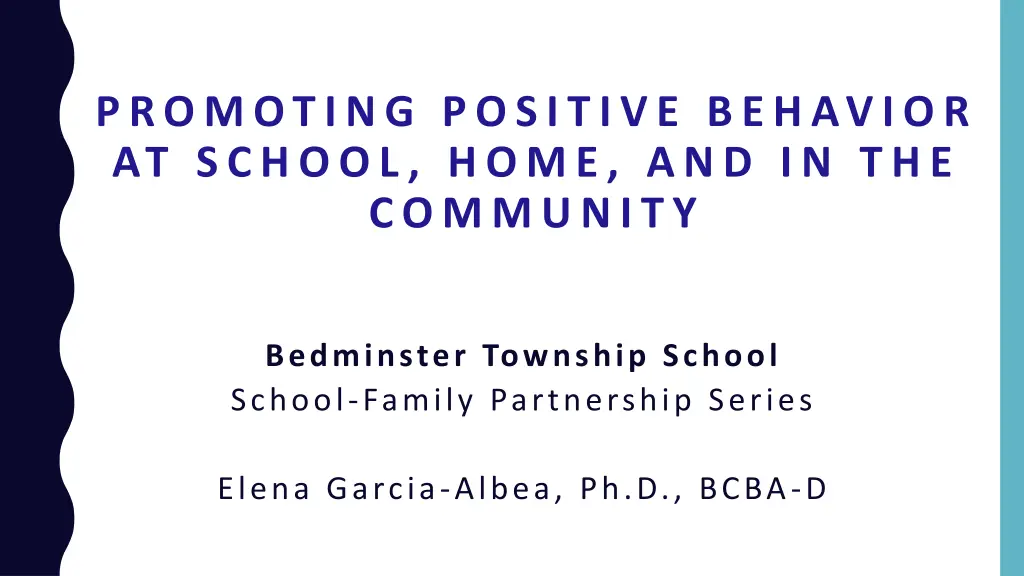 promoting positive behavior at school home n.w