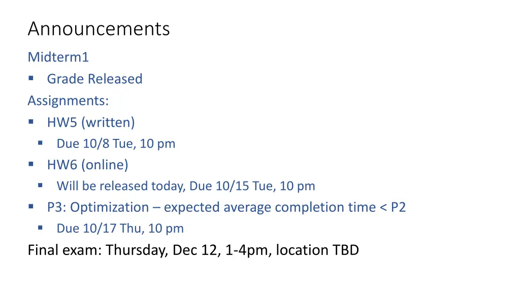 announcements n.w