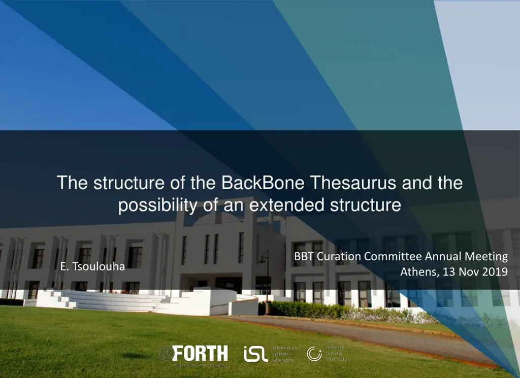 the structure of the backbone thesaurus n.w