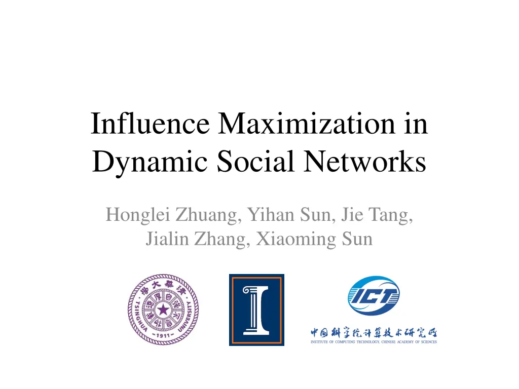 influence maximization in dynamic social networks n.w