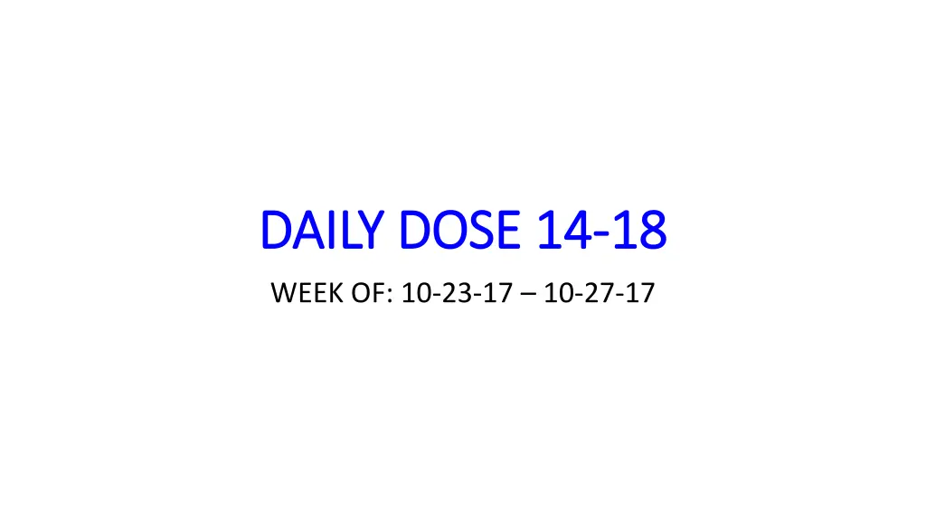 daily dose 14 daily dose 14 18 n.w