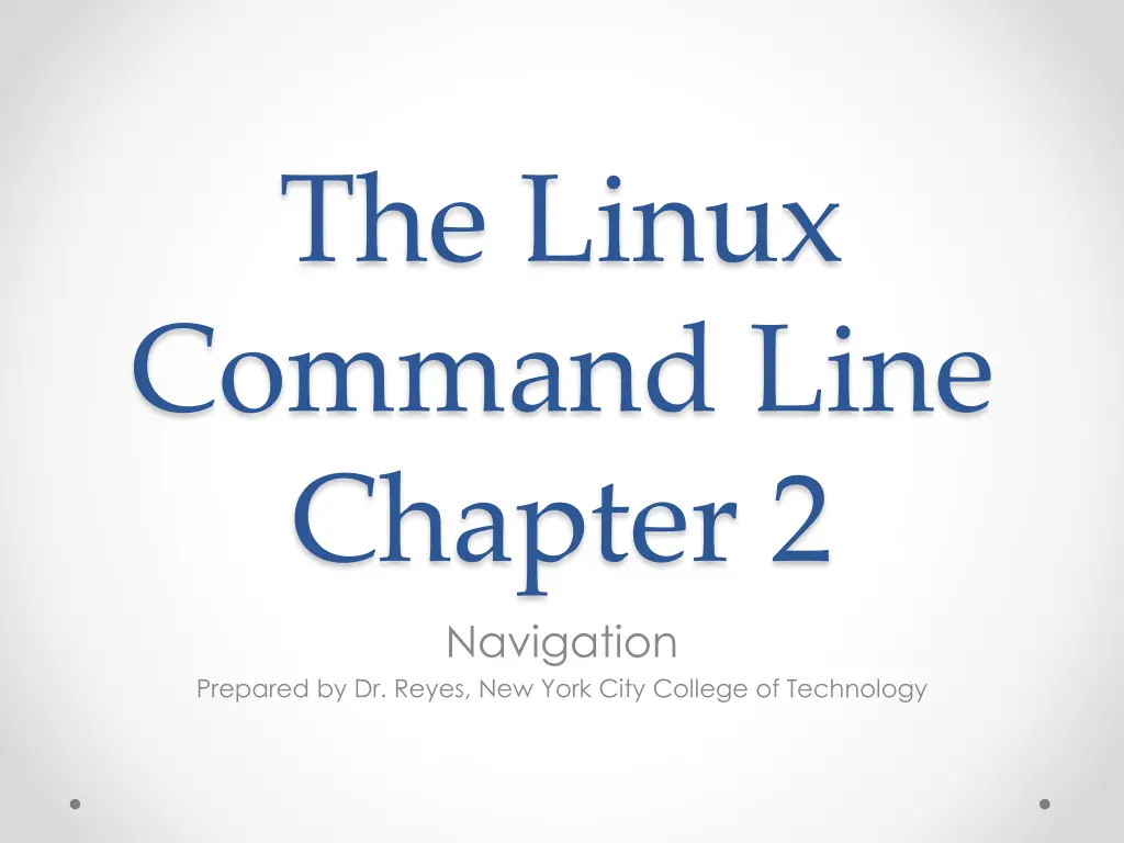 the linux command line chapter 2 navigation n.w
