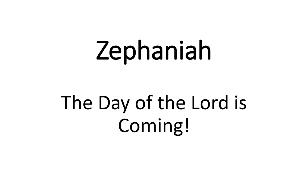zephaniah zephaniah n.w