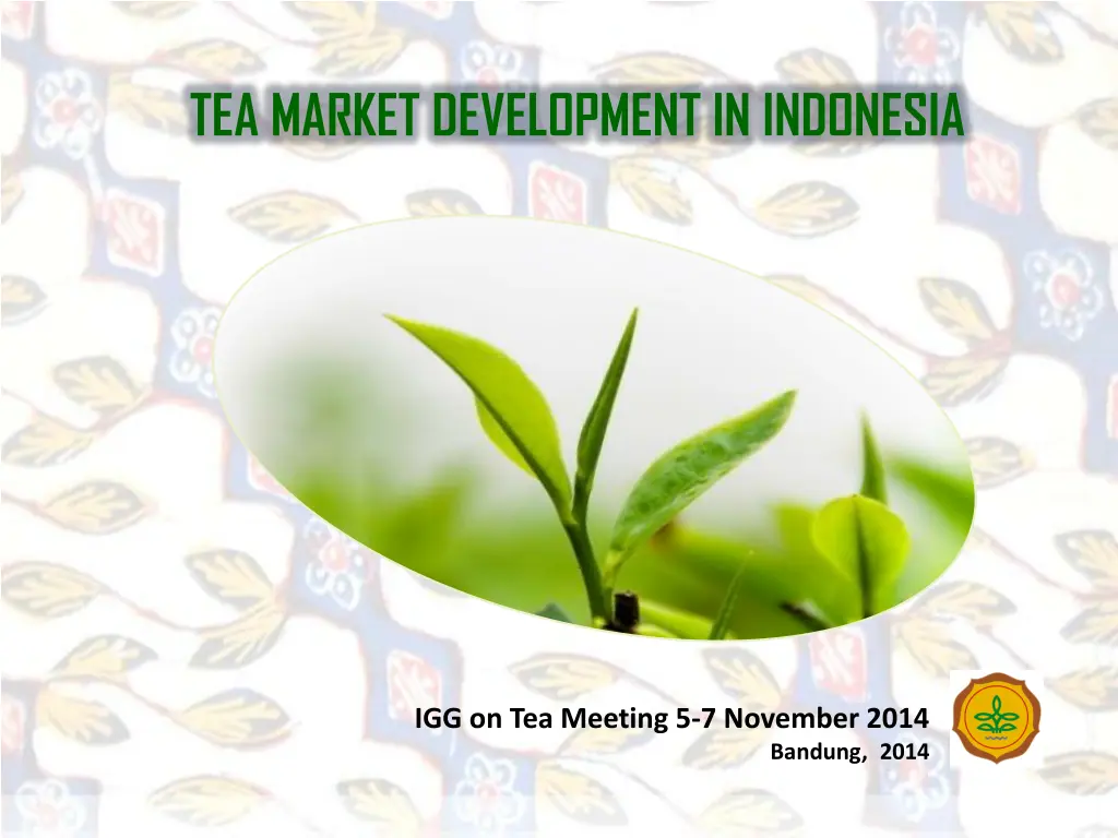 tea market development in indonesia n.w