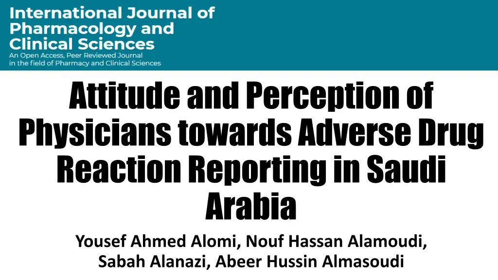 attitude and perception of physicians towards n.w