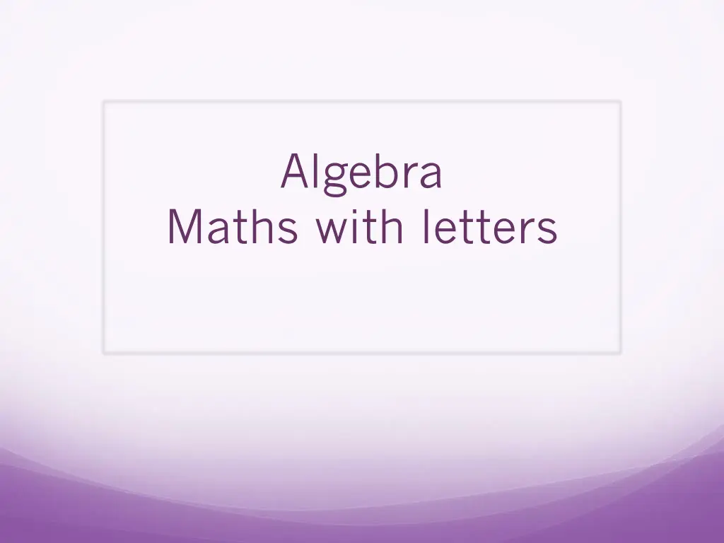 algebra n.w