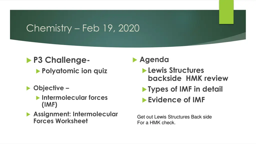 chemistry feb 19 2020 n.w