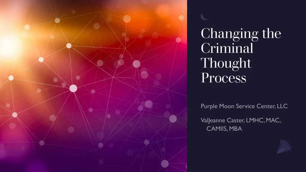 changing the criminal thought process n.w