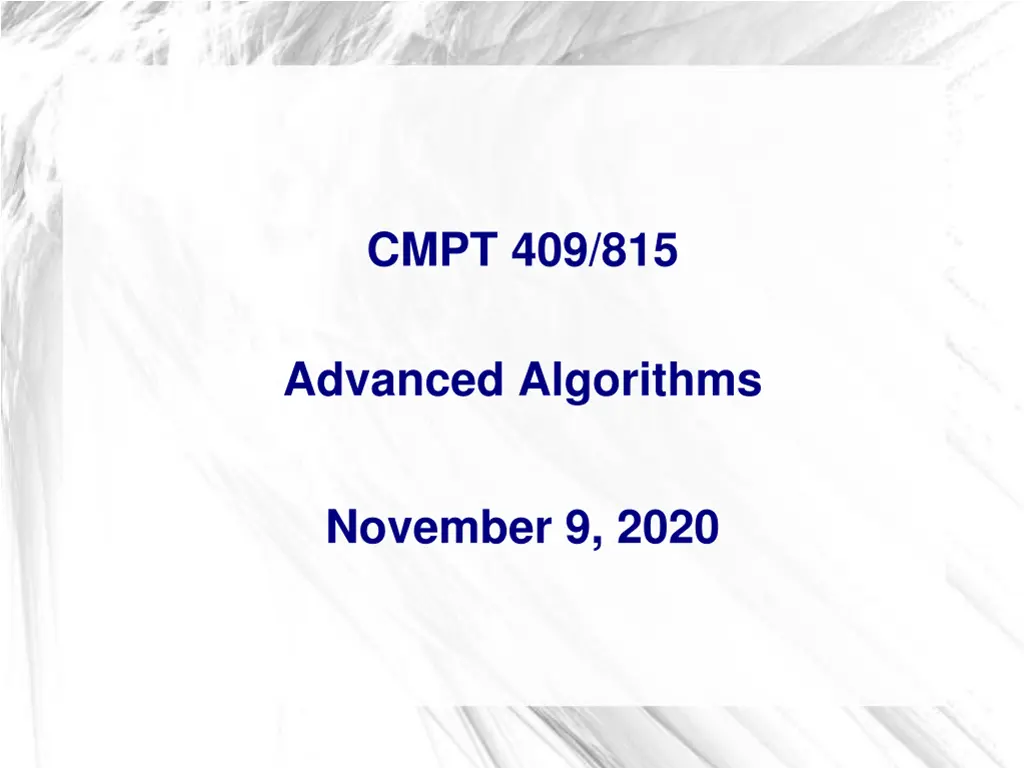 cmpt 409 815 n.w