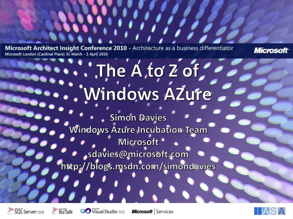 the a to z of windows azure n.w