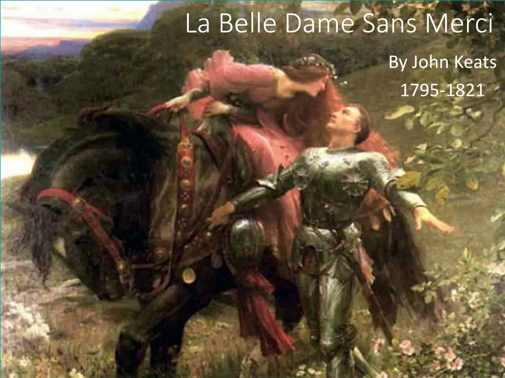 la belle dame sans merci n.w