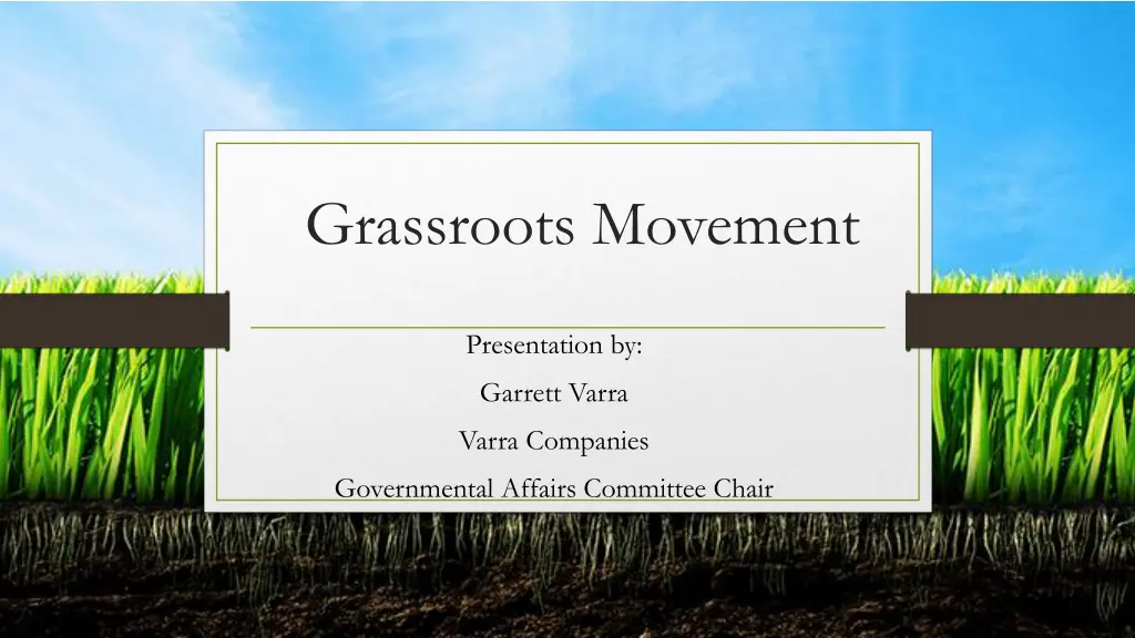 grassroots movement n.w