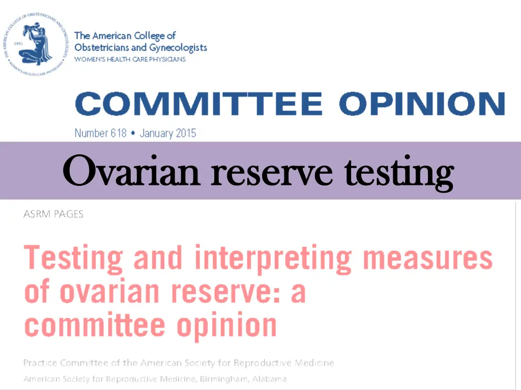 ovarian reserve testing ovarian reserve testing n.w