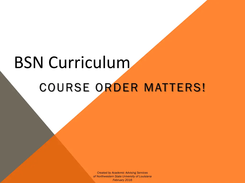 bsn curriculum n.w