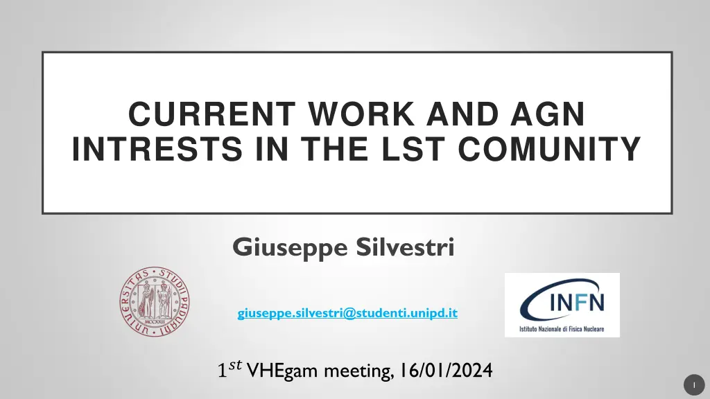 current work and agn intrests in the lst comunity n.w