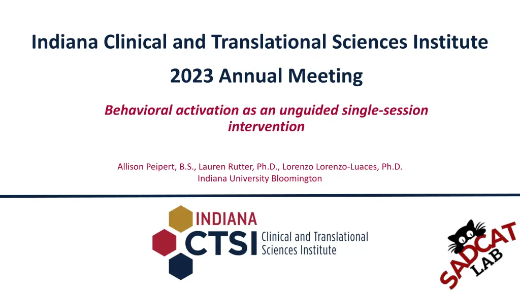 indiana clinical and translational sciences n.w