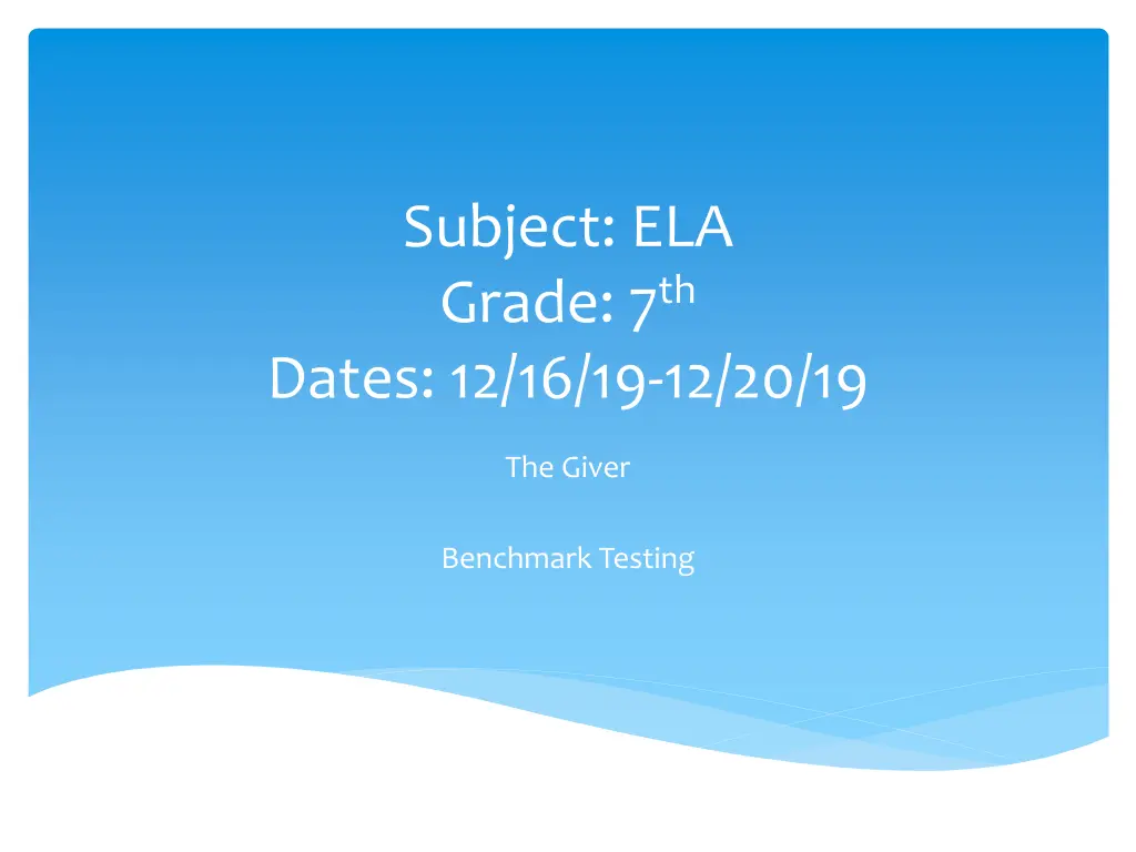 subject ela grade 7 th dates 12 16 19 12 20 19 n.w