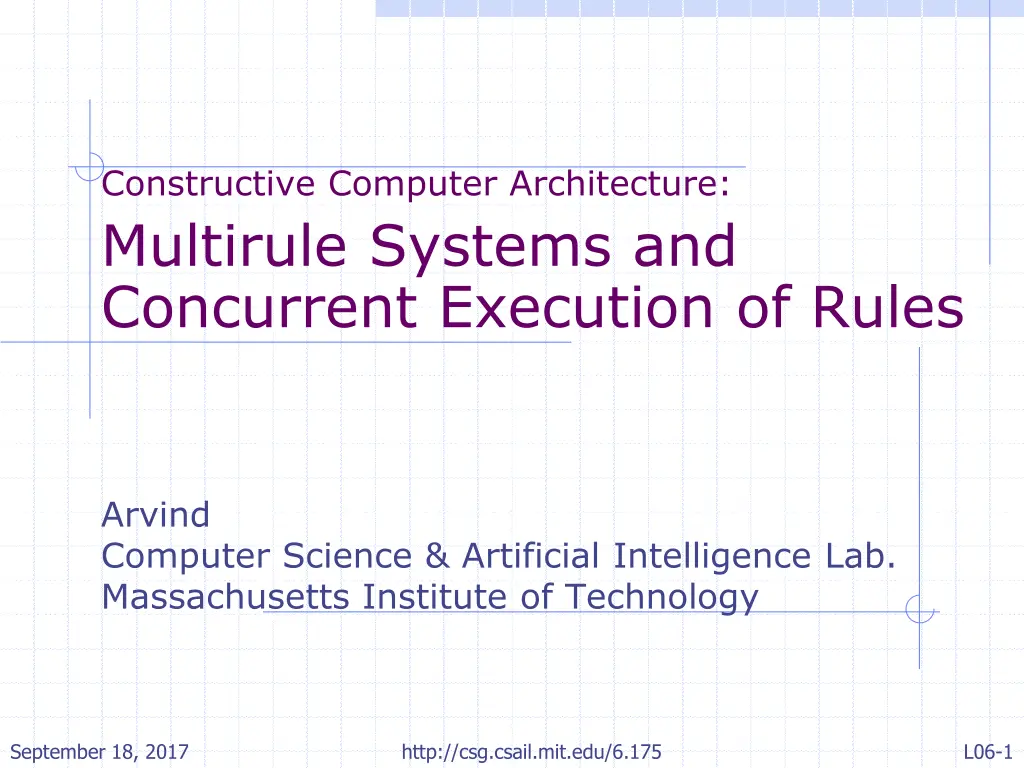 constructive computer architecture multirule n.w