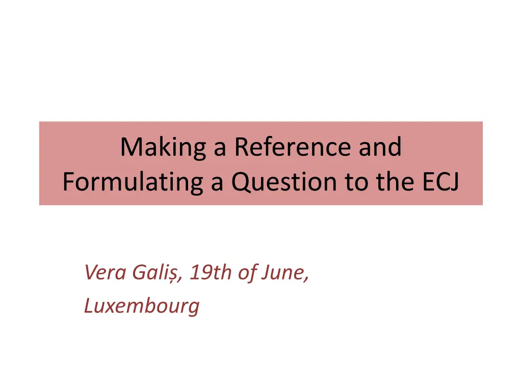 making a reference and formulating a question n.w
