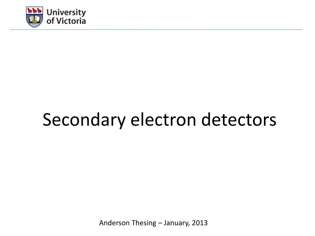 secondary electron detectors n.w