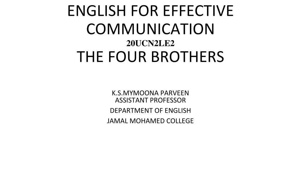 english for effective communication 20ucn2le2 n.w