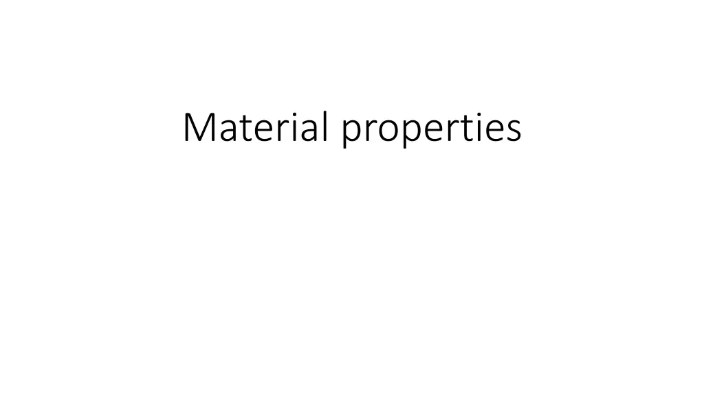material properties n.w