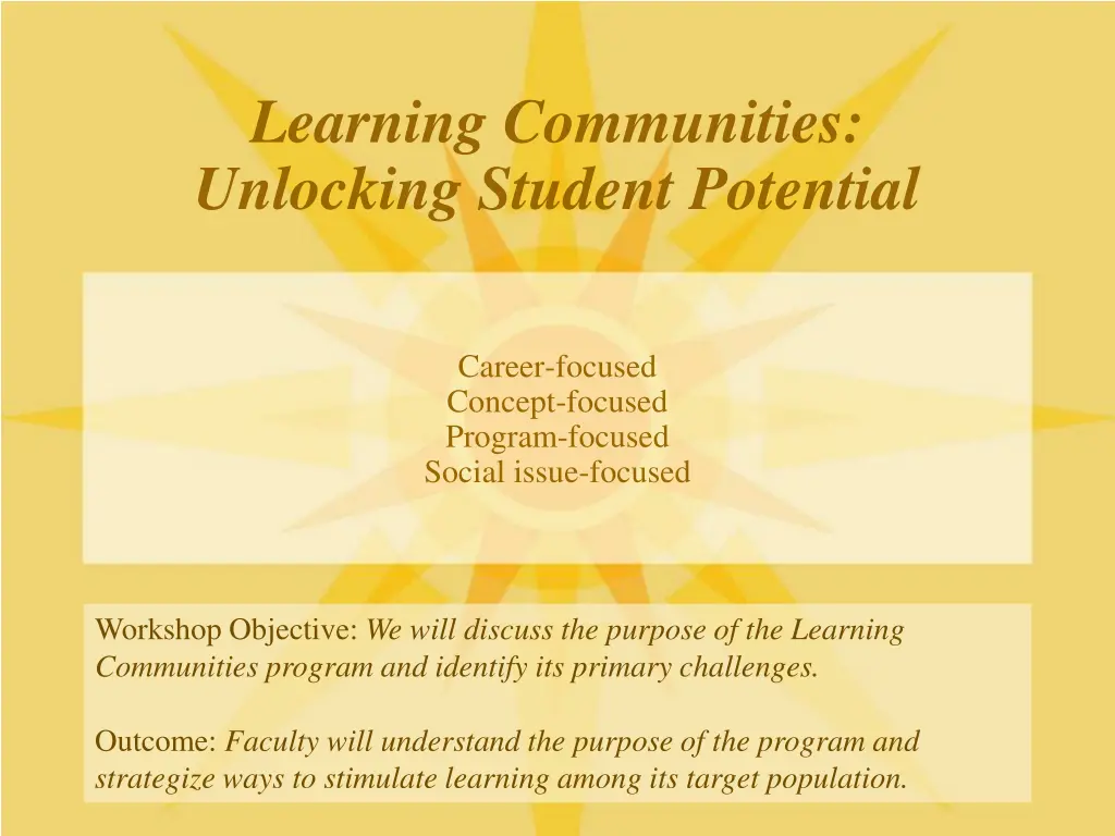 learning communities unlocking student potential n.w