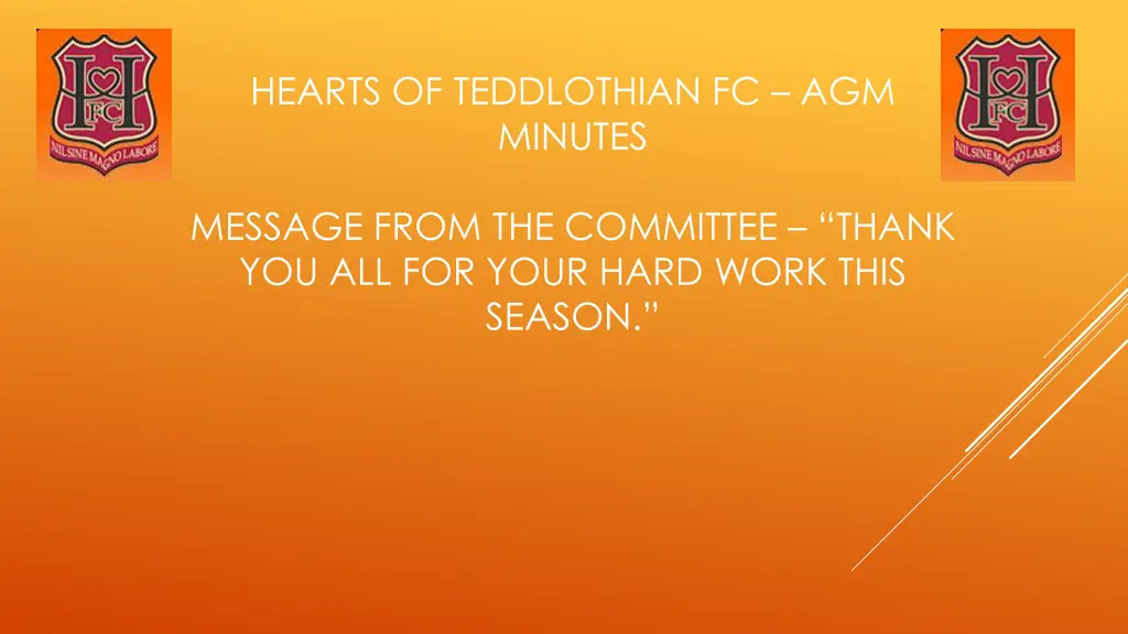 hearts of teddlothian fc agm minutes n.w