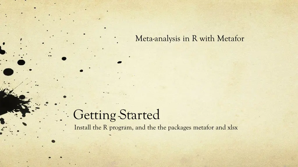 meta analysis in r with metafor n.w