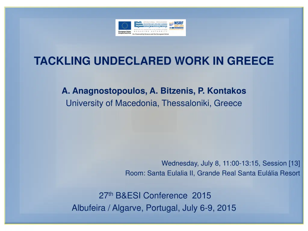 tackling undeclared work in greece n.w