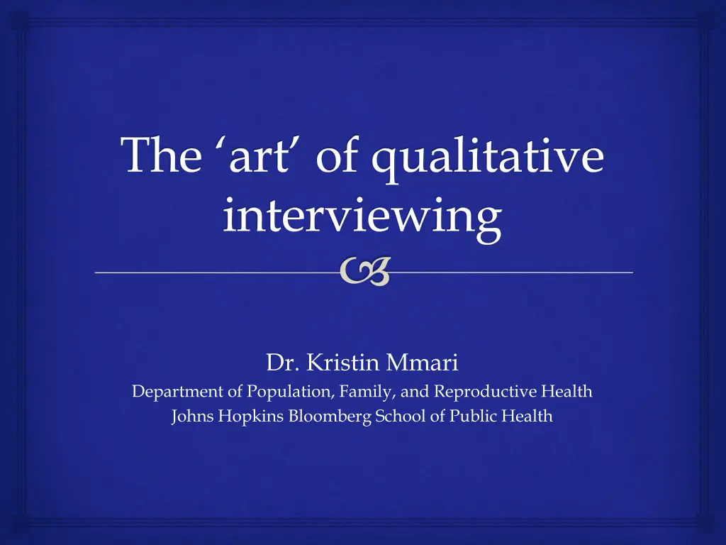 the art of qualitative interviewing n.w