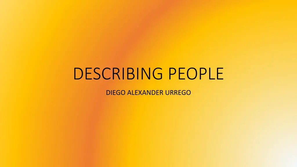 describing people n.w