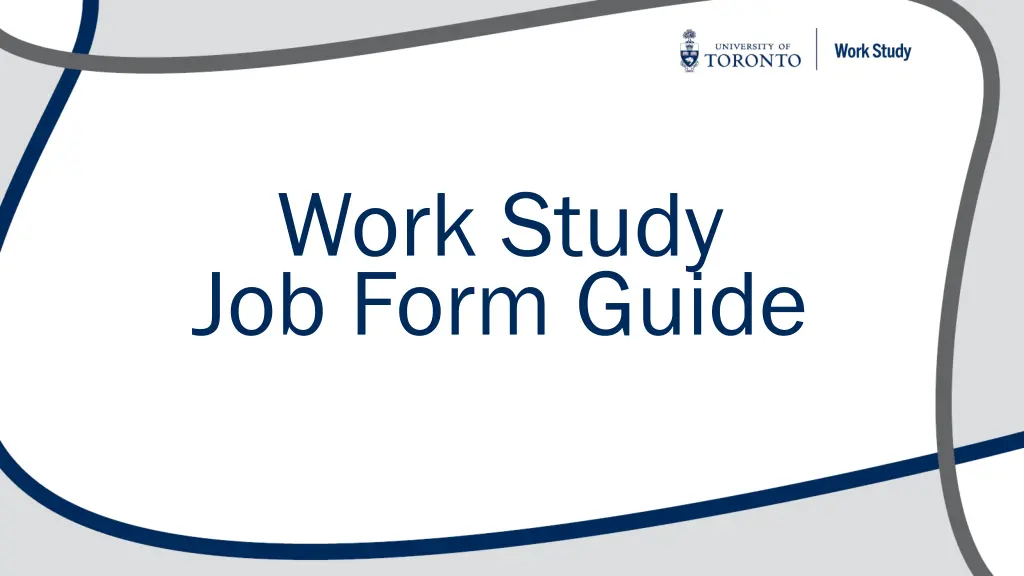 work study job form guide n.w