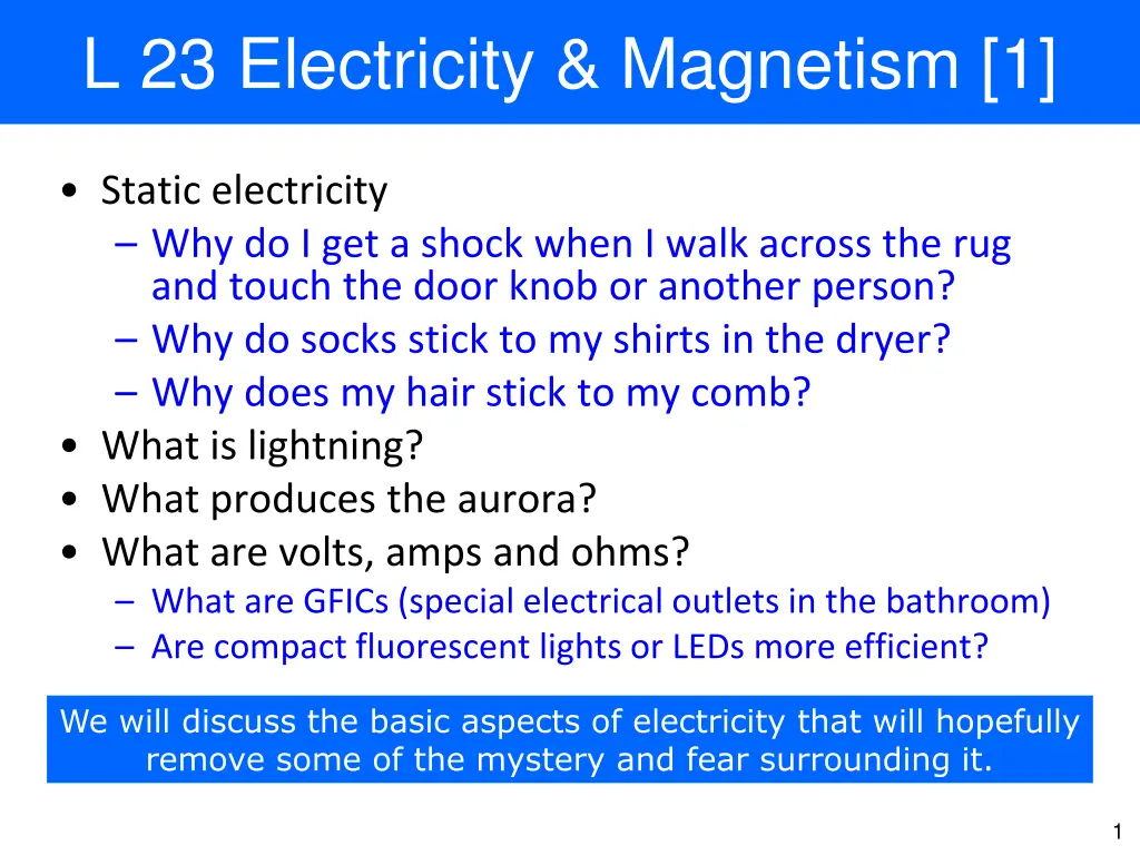 l 23 electricity magnetism 1 n.w