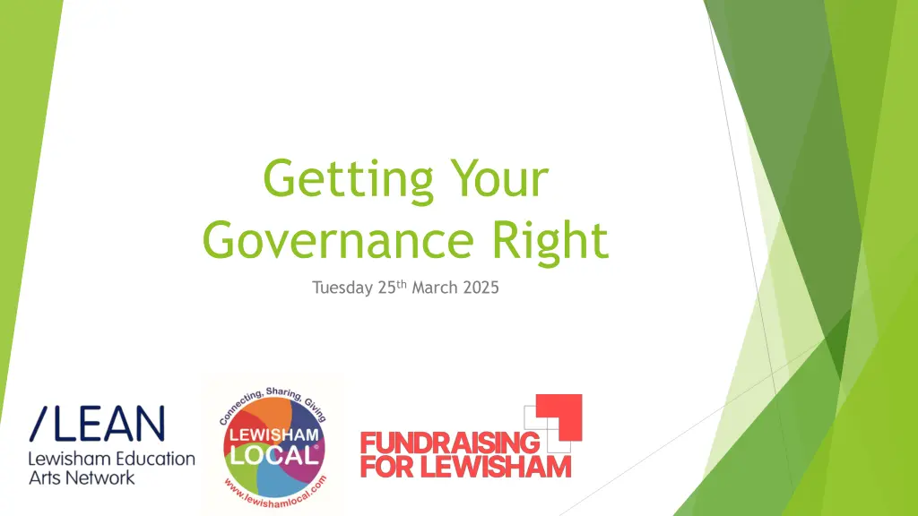 getting your governance right tuesday 25 th march n.w
