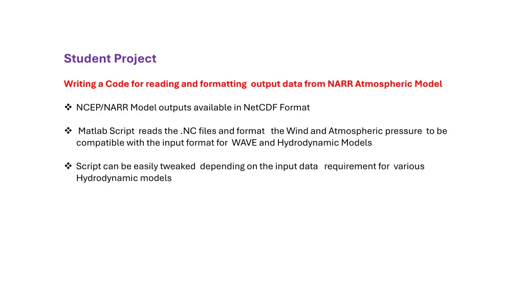 student project n.w
