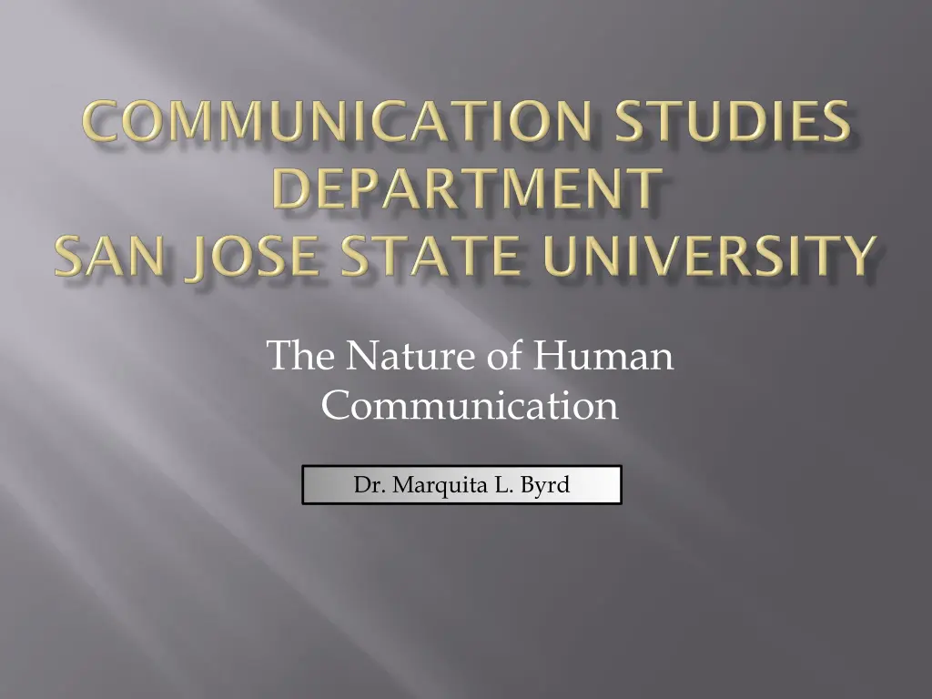 the nature of human communication n.w