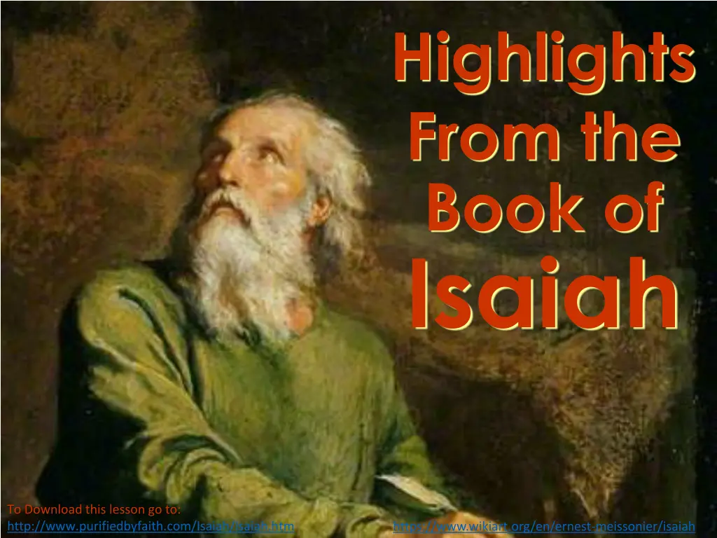 highlights from the book of isaiah n.w