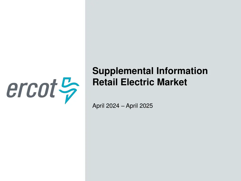 supplemental information retail electric market n.w