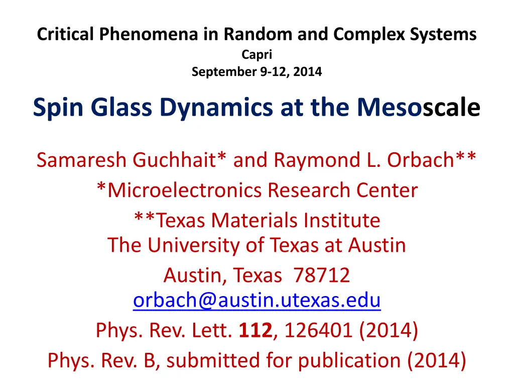 critical phenomena in random and complex systems n.w
