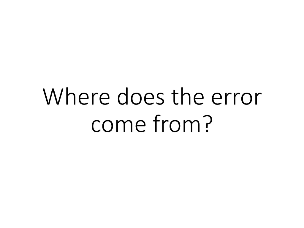 where does the error come from n.w