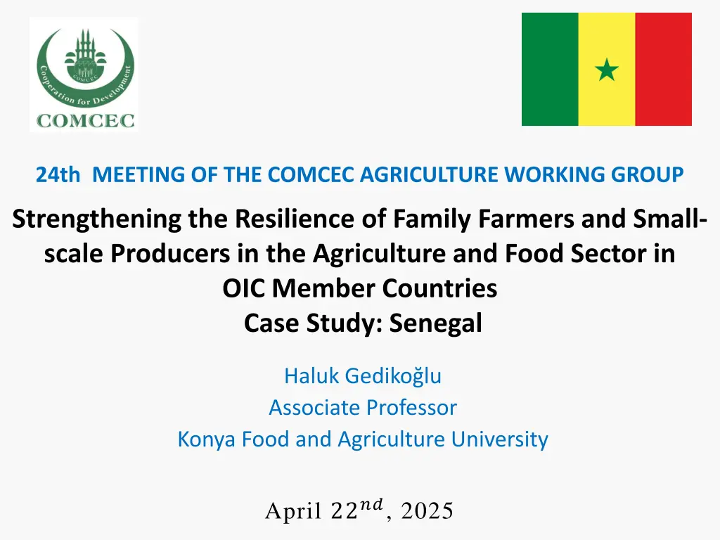 24th meeting of the comcec agriculture working n.w