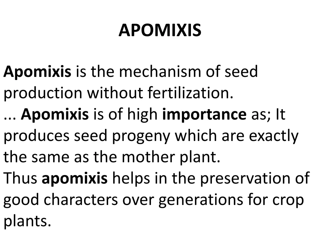 apomixis n.w