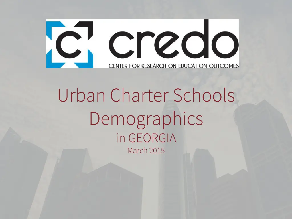 urban charter schools demographics in georgia n.w