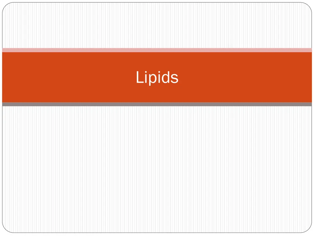 lipids n.w